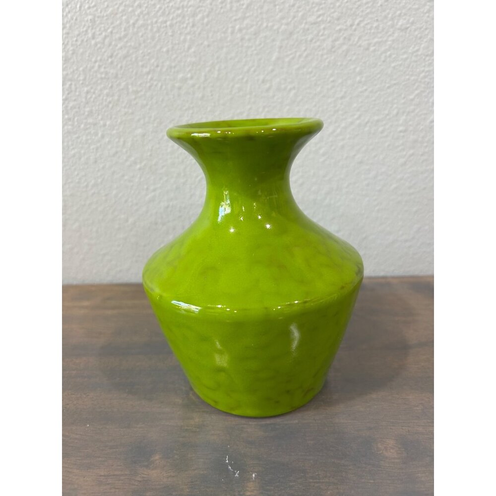 Vintage Rosenthal Netter Lime Green Vase 1960s Italian Art Pottery Vase READ